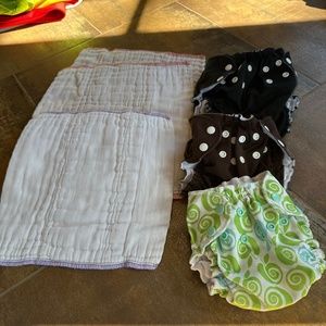 Applecheeks pocket diapers and prefolds